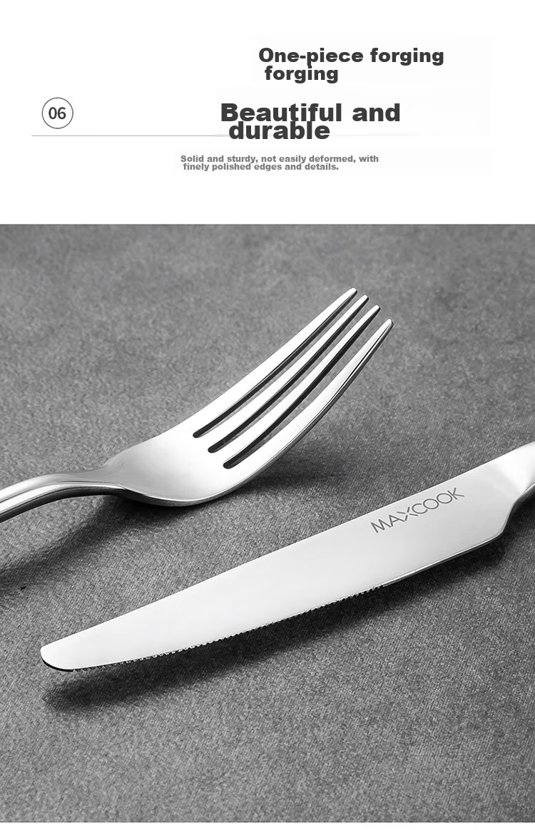 MAXCOOK 304 Stainless Steel Knife And Fork Set, Cutlery Two-Piece Set, Western Tableware MCGC352 8