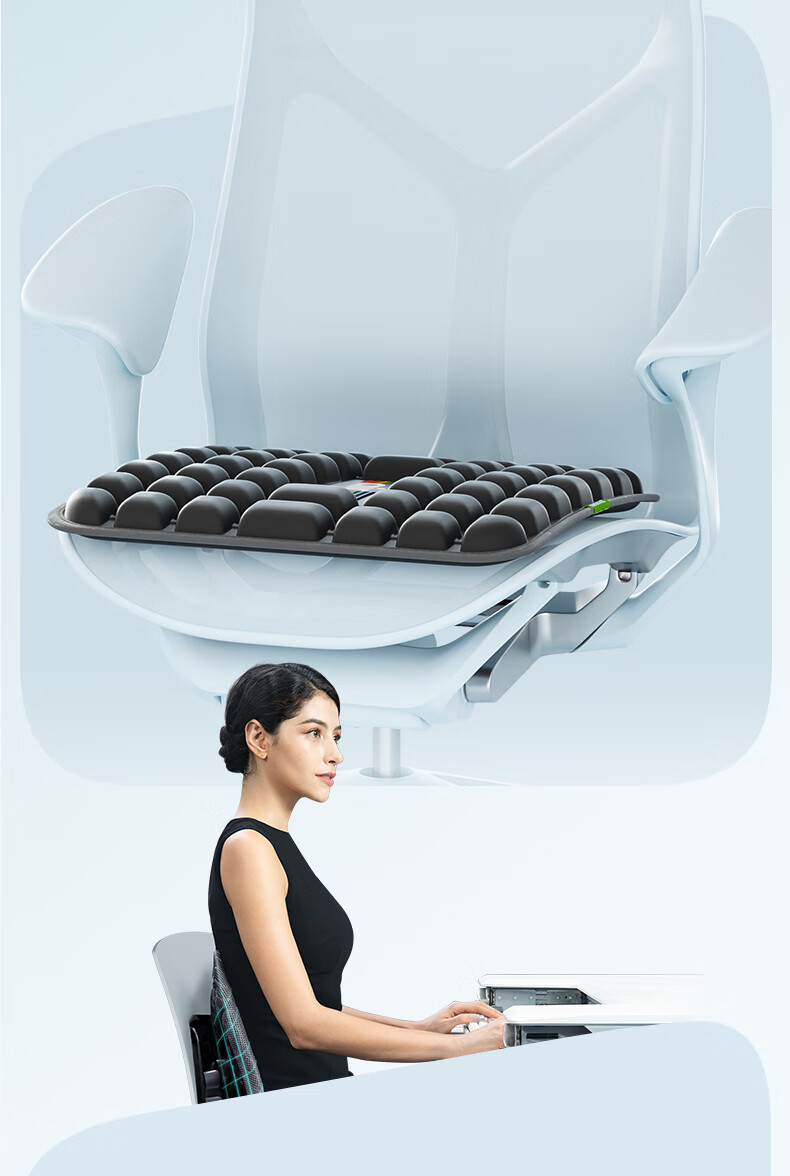 Minicute Ergonomic Cushion for Hemorrhoids, Breathable Seat Pad for Car And Office Chairs, All-Season Tailbone Protection, Non-Slip Chair Cushio 2
