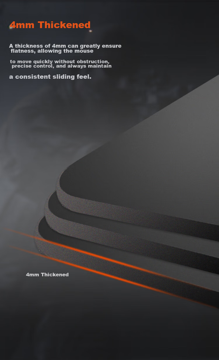 DAREU PE-T354 Professional Gaming Mouse Pad, Medium And Small Sizes Available, Thickened with Locked Edges, High-Density Fiber, Smooth Keyboard Computer Desk Mat, Black, for VALORANT 3