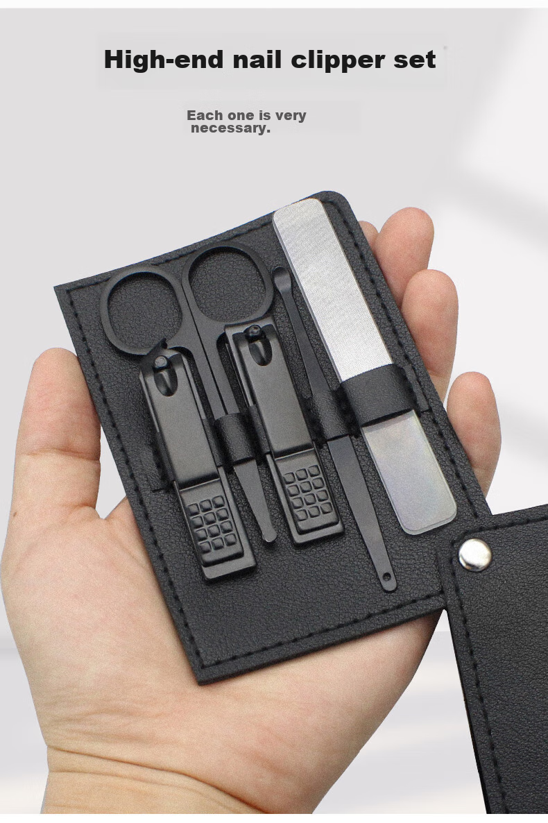 CIIYIIMEN Sharp And Durable Nail Clipper Set, Complete Tool Kit Including Nail Clippers, Nail Nippers, Nose Hair Trimmers, Manicure Tools, 5-Piece Set 10