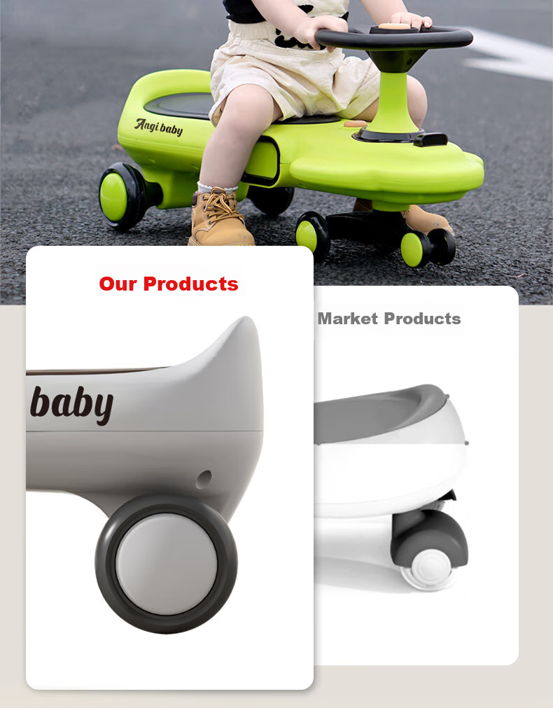 ANGI BABY Anti-Rollover Twist Car, Two-Person Children's Scooter, Front Wheel Swivel Children's Gift 8
