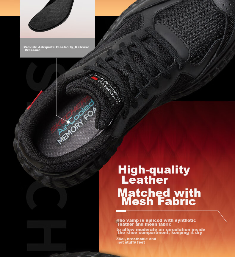 Skechers Autumn Men's Shoes, Lightweight Functional Monster Shoes Series, Trendy Dad Shoes, Comfortable Versatile Daily Sports Casual Shoes 7