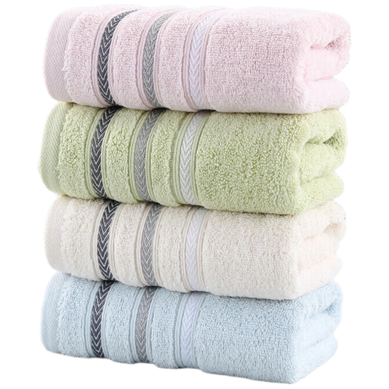 KING SHORE Towel, Class A Standard Xinjiang Pure Cotton, Thickened Sports Absorbent Face Towel, 4 Pieces, 100g/33*70cm