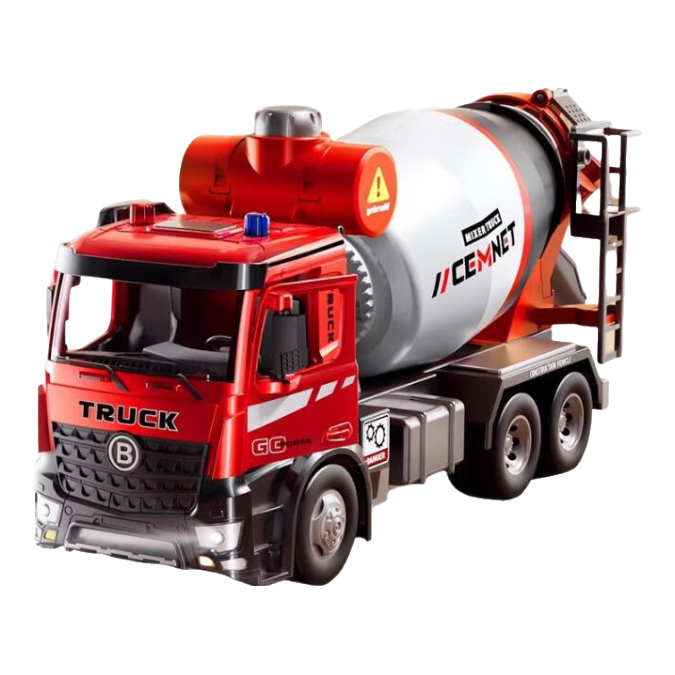 Mabaozibao Electric Concrete Mixer Truck Toy, Cement Tanker Model, Extra Large Door Opening, Alloy Construction Vehicle for Boys And Childre