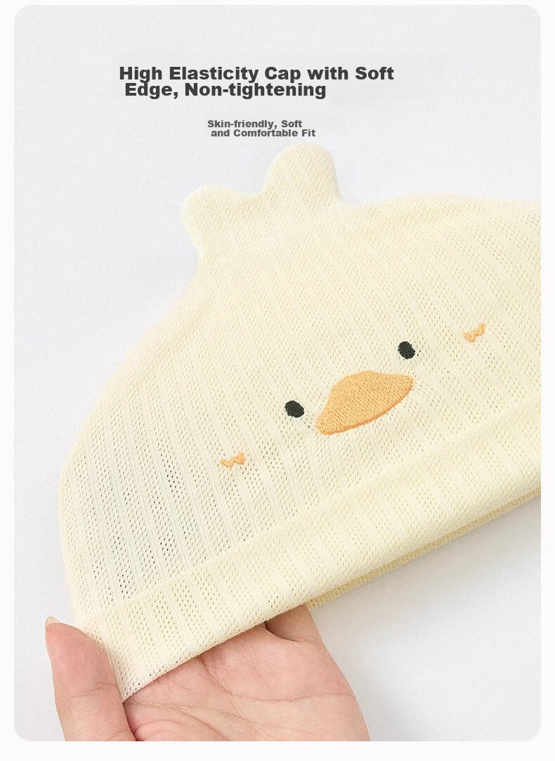 Niduoxiong Baby Hat, Newborn Fontanelle Cap, Summer Mesh Breathable Infant Hat, Newborn Cap, Newborn Baby Hat 8