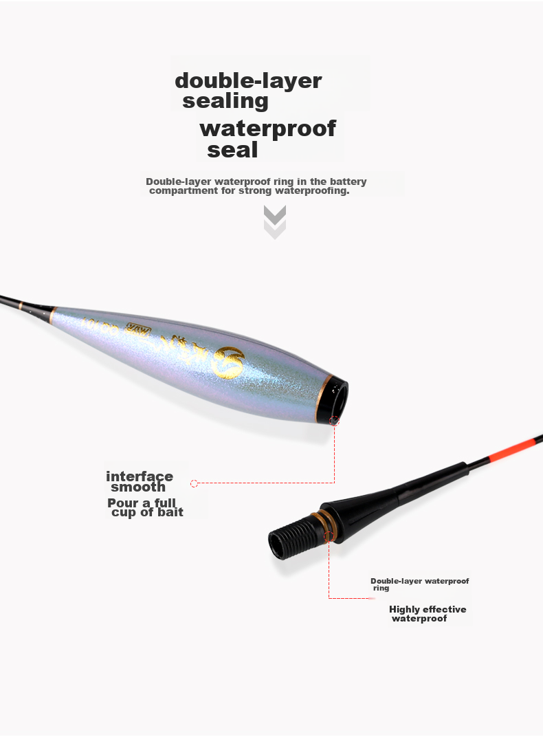 Minjianyiren Shallow Water Night-Luminous Float for Day And Night Use, Night Fishing Electronic Float for Crucian Carp, Highly Sensitive And Eye-Catching Wild Fishing Short Float 9