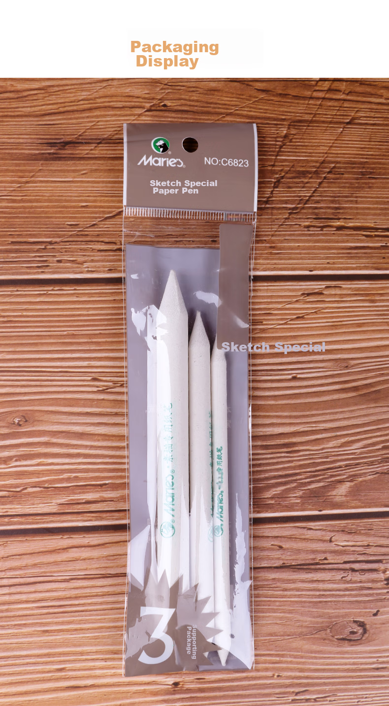Marie's Paper Eraser Pencils Set of 6, Sketching Paper Pencil Kit for Drawing, Specialized Paper Pencils And Blending Sticks, Student Art Academy Detail And Shadow Drawing Pencils TMC6823 Sketching Markers Drawing 7