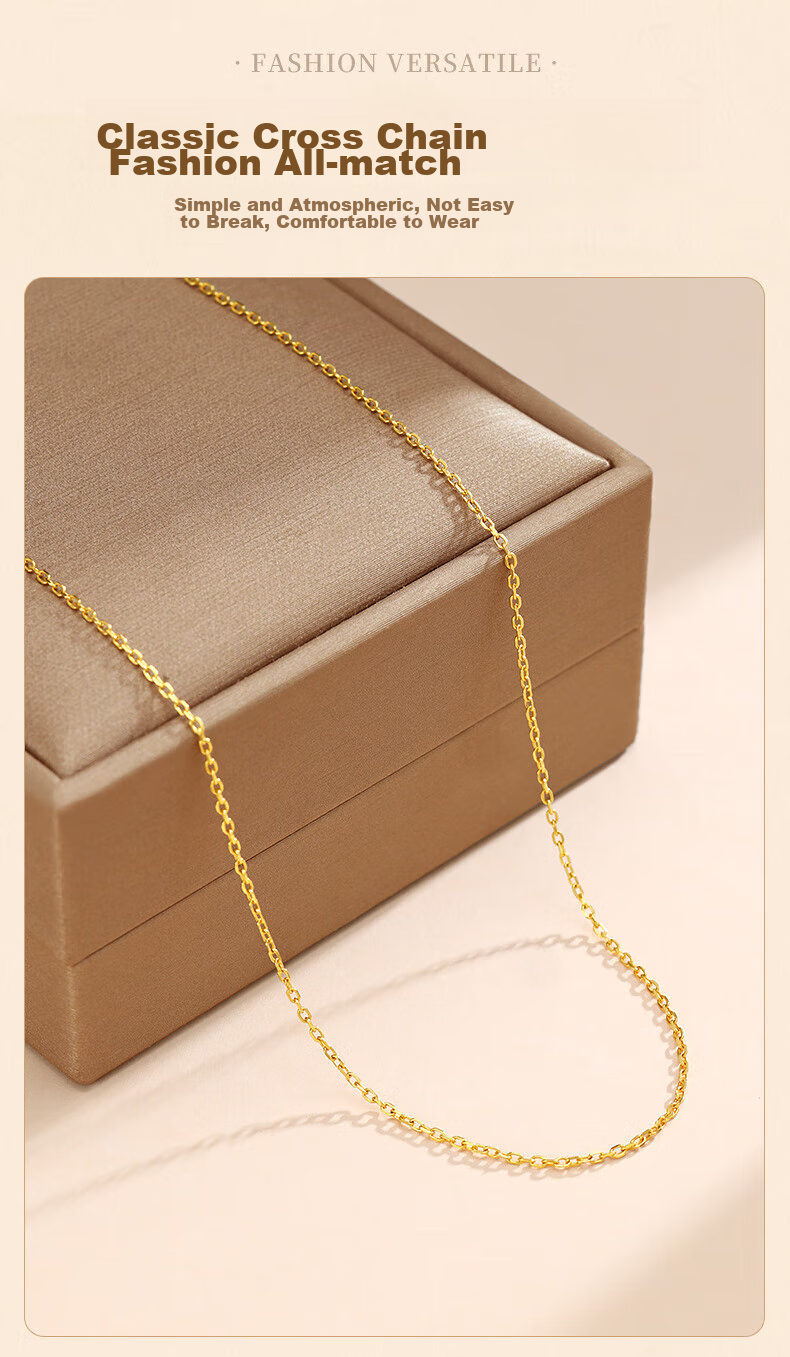 GLTEN Women's Plain Gold And Silver Chain Necklace, Versatile Pendant, Everyday Accessory, Gift for Girls 4