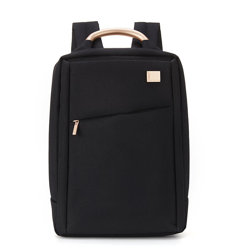 LEXON Fashion Lightweight Backpack for Women, 14-Inch Business Laptop Bag, Simple Schoolbag, Travel Bag, Dream Black