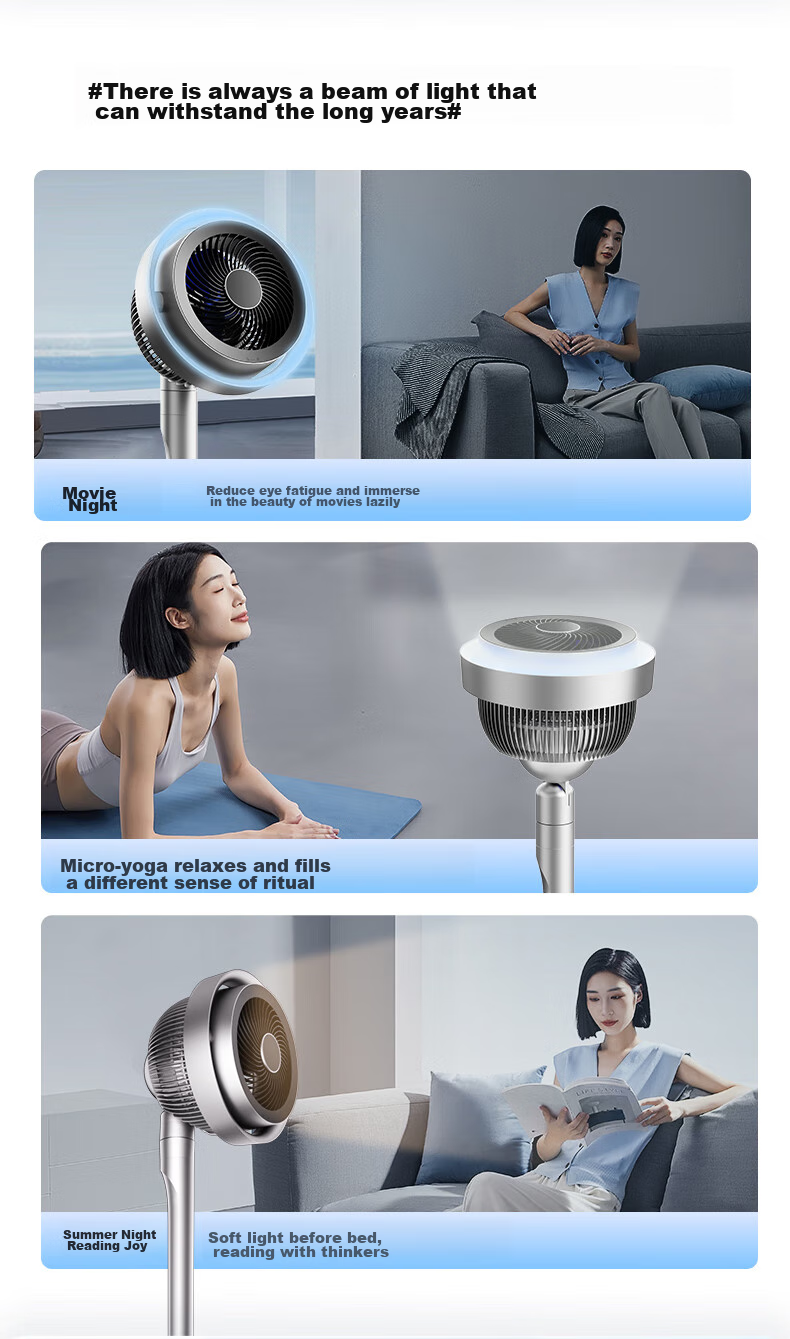 AIRMATE [Light And Shadow Ambient Light] Dolphin Air Circulation Fan, Electric Fan, Plasma Purification And Disinfection, 32-Level DC Inverter, Household First-Class Energy Efficiency, Quiet Floor Fan AIR11 3