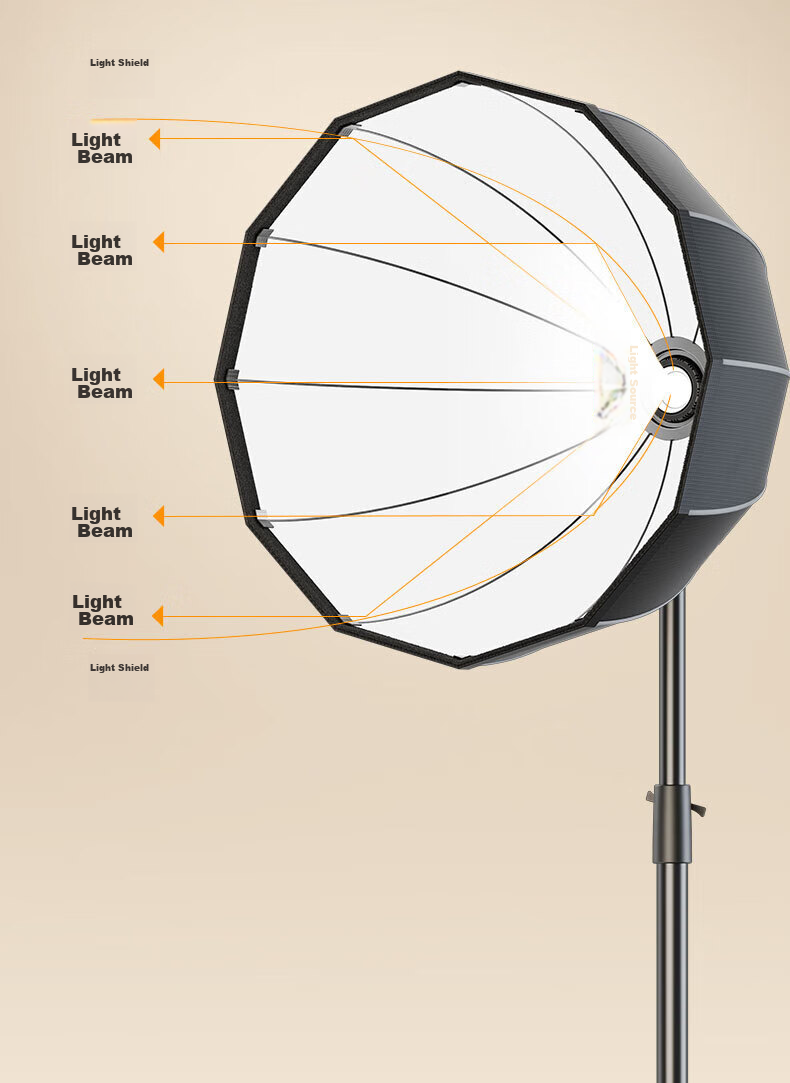 Beiyang Live Streaming Photography Fill Light, Live Streaming Light, Spherical Deep-Throw Light, Plant Light, Professional Studio Soft Light, High-Brightness COB Soft Light Ball, Portrait Beauty Environment Light 38