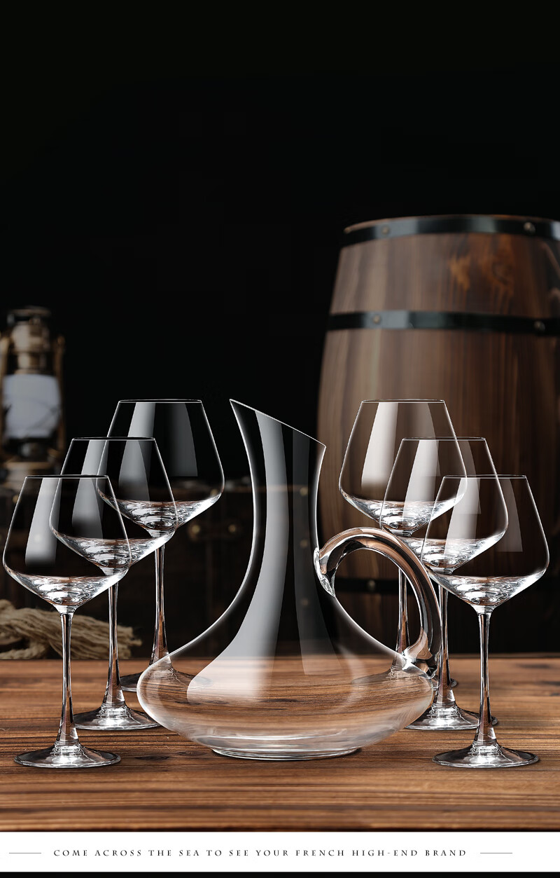 Myhobby Luxury High-End Home Crystal Wine Glass Set with Decanter for Hotel and Restaurant Use 14