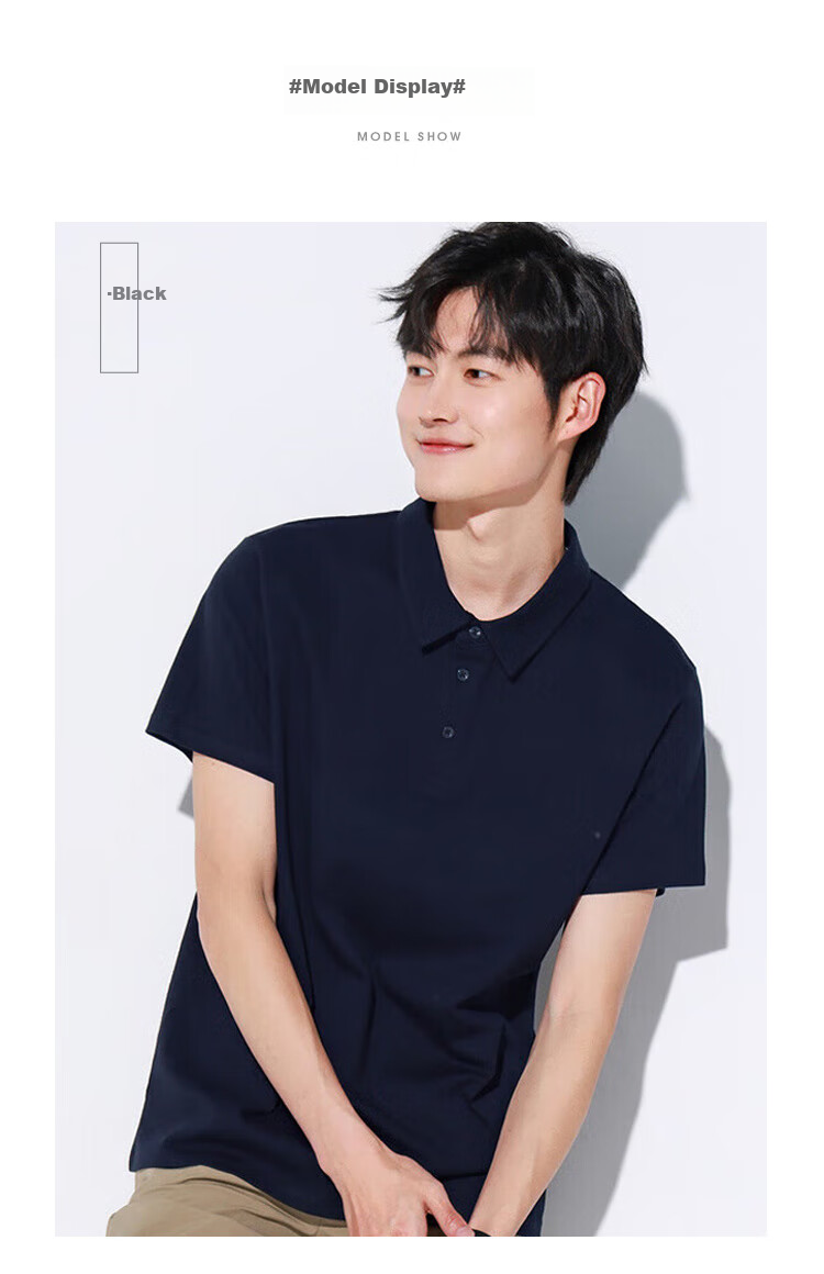 Jeanswest Polo Shirt for Men, Summer 2026 Thin Antibacterial Quick-Dry Loose Short-Sleeve Casual Cool Breathable Solid Color 2XL 10