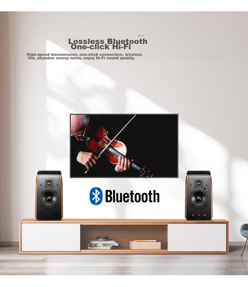 HiVi M200 Active HiFi Speakers, Classic 2.0 Desktop Speakers, Laptop And Desktop Computer Speakers, Home Living Room TV Speakers 4