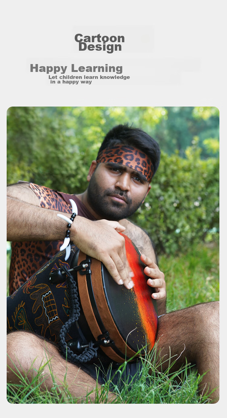 MOSEN 10-Inch Professional African Drum, Carbon Fiber Material Lijiang Hand Drum, Adjustable Tuning Fashion Style Starry Sky Patter 16