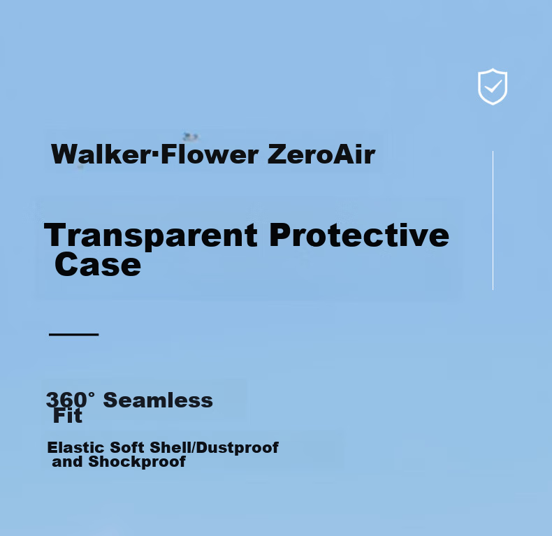 Masentek Compatible with Edifier Hua Zai Zero Air Bluetooth Earphone Protective Case, Soft TPU Charging Box, Silicone Storage Case Accessory, Ultra-Thin Shockproof And Stain-Resistant, Transparent 1