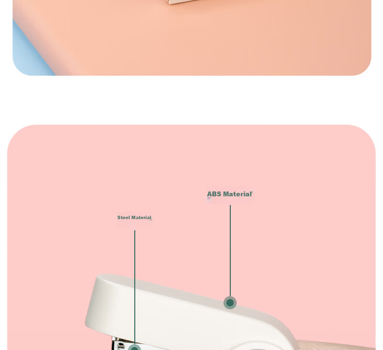 Deli [Back to School Stationery] Mini Stapler, Lightweight And Portable for Students' Office Use, Macaron Color Stapler/Binder/Stapling Machine, White 8