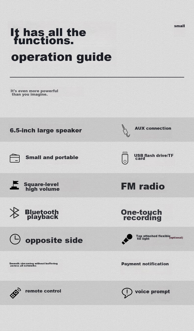 Newmine K220 Wireless Bluetooth Speaker, Square Dance Sound System, Outdoor High-Volume Portable Subwoofer, Home Karaoke Music Player, Street Vending Payment Loudspeaker, Single Microphone Versio 3