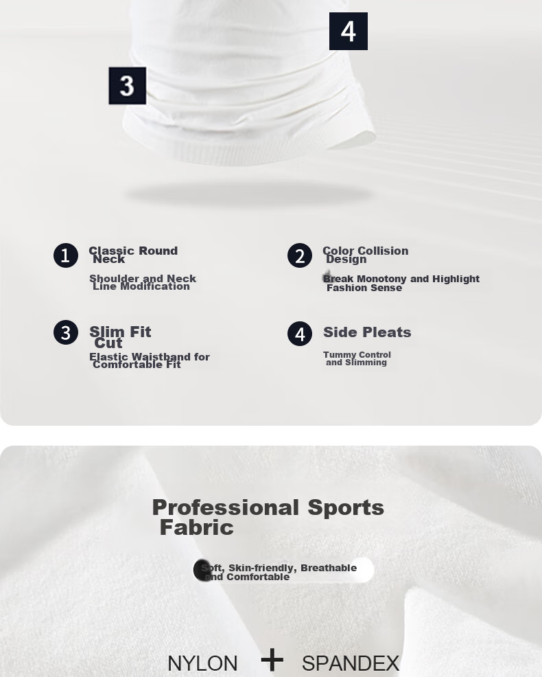 XUEXIMAN Yoga Wear for Women, Summer Sports Short-Sleeve T-Shirt, Pilates Top, Running And Cycling Quick-Dry Fitness Clothing 3