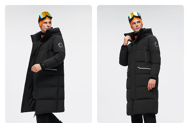 BOSIDENG [Guan Aideng Style] Extreme Cold Goose down Jacket for Men And Women, Couples Matching Long Hooded Warm Coat 51