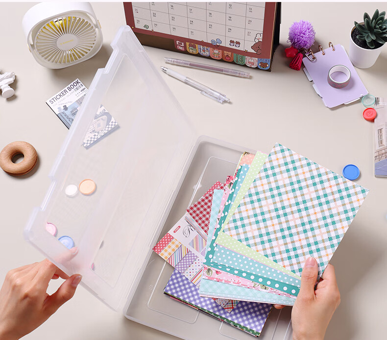 KW-Trio A4 Transparent Document Storage Box, Waterproof, for Certificates And Durable Files, Card Holder Organizer Box 13