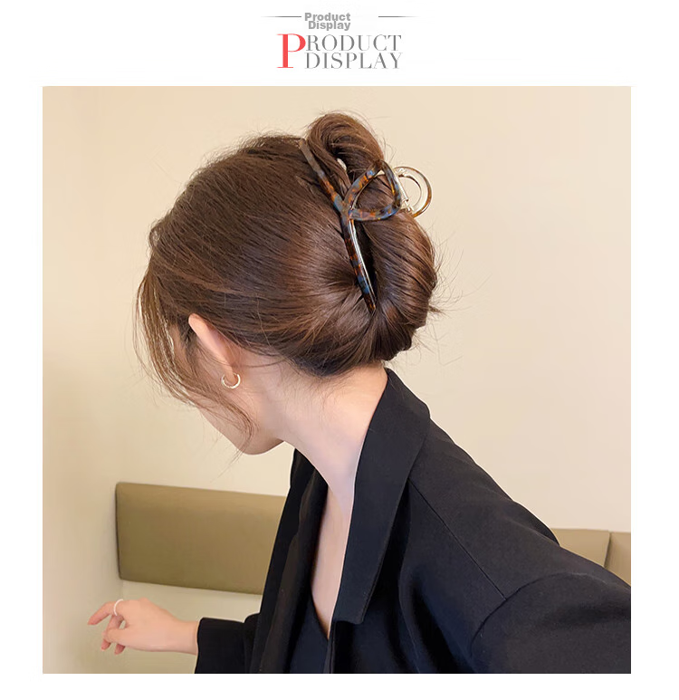 CHIMERA Simple Acetate Board Shark Clip High-End Hairpin Hair Claw Clip for Back of Head, Bun Maker, Women's Mid-Autumn Festival Gift 4