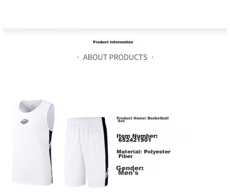 361° Men's Summer Sports Set Quick-Dry Basketball Running Fitness Jersey Vest and Shorts Two-Piece Set 652621901-2 18