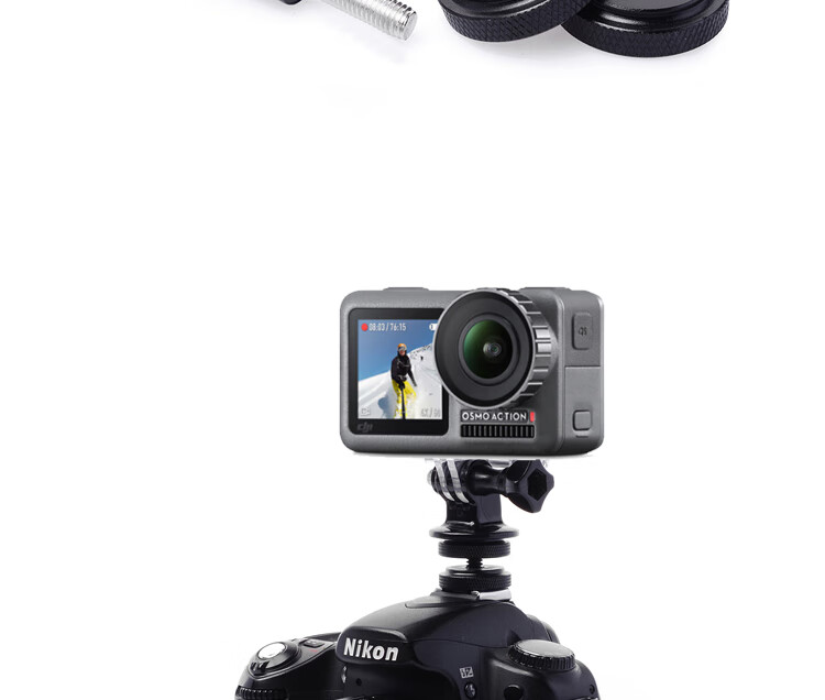 KYOTSU GoPro 13/12/11/10/9, DJI Action 6/5pro/4/3 Universal Sports Camera Gimbal, DSLR And Mirrorless Camera Hot Shoe Base Converter Accessory 8