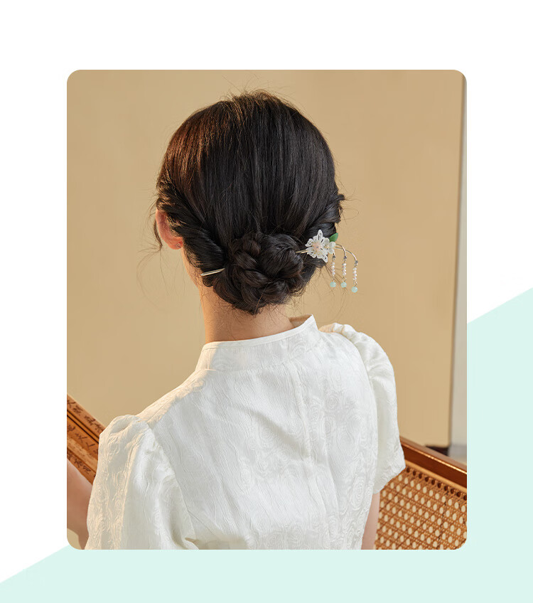 CHIMERA New Chinese-Style Hanfu Qipao Hair Clip, Tassel, Back of Head Clip, Bangs Clip, Hair Accessory, Women's Mid-Autumn Festival Gift 31