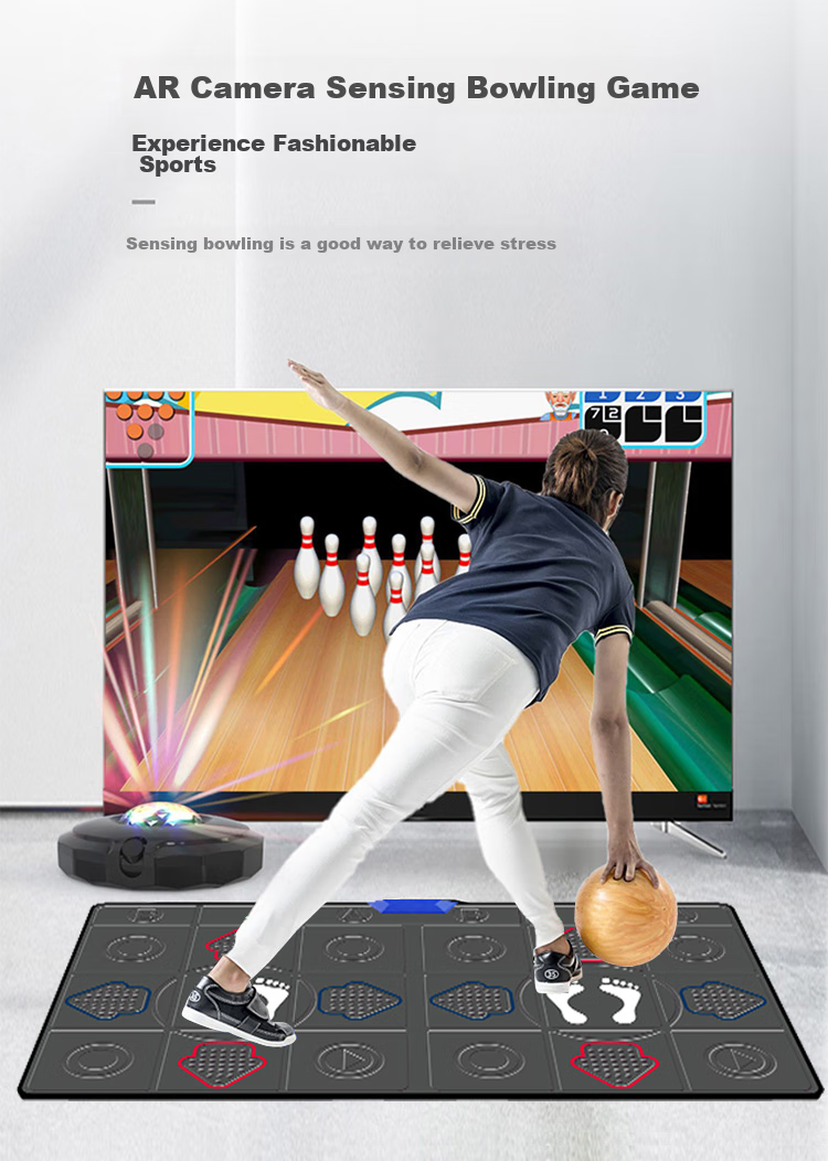 [Children's Birthday Gift] HongTai Double Wireless Dance Mat, Home TV Motion Sensor Camera, Running Mat 9