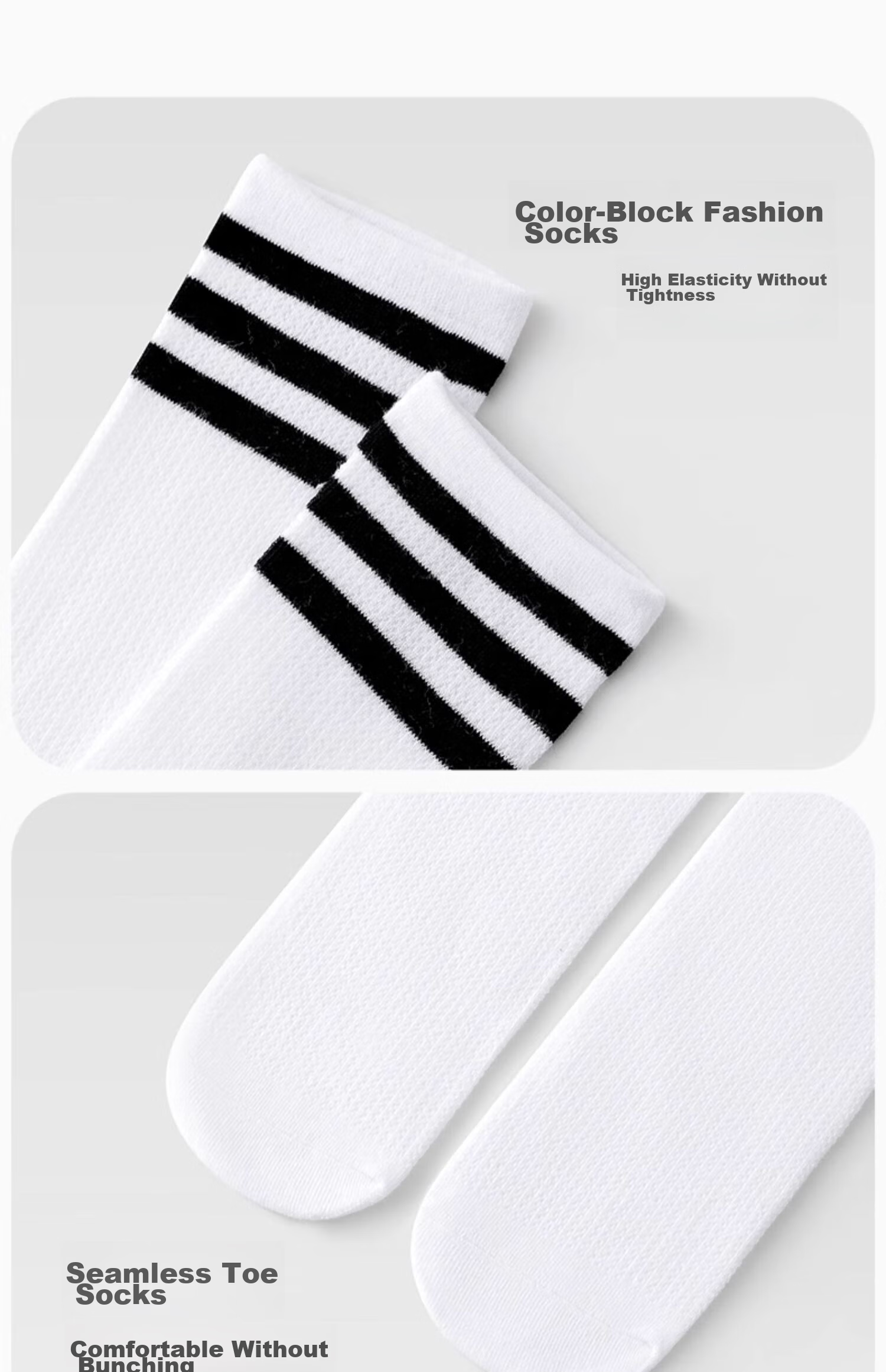 Bingxuemumian Children's Knee-High Socks for Girls, Thin Mesh Summer Style, White Over-Knee Socks for Boys, Preppy Versatile Soccer Socks 17