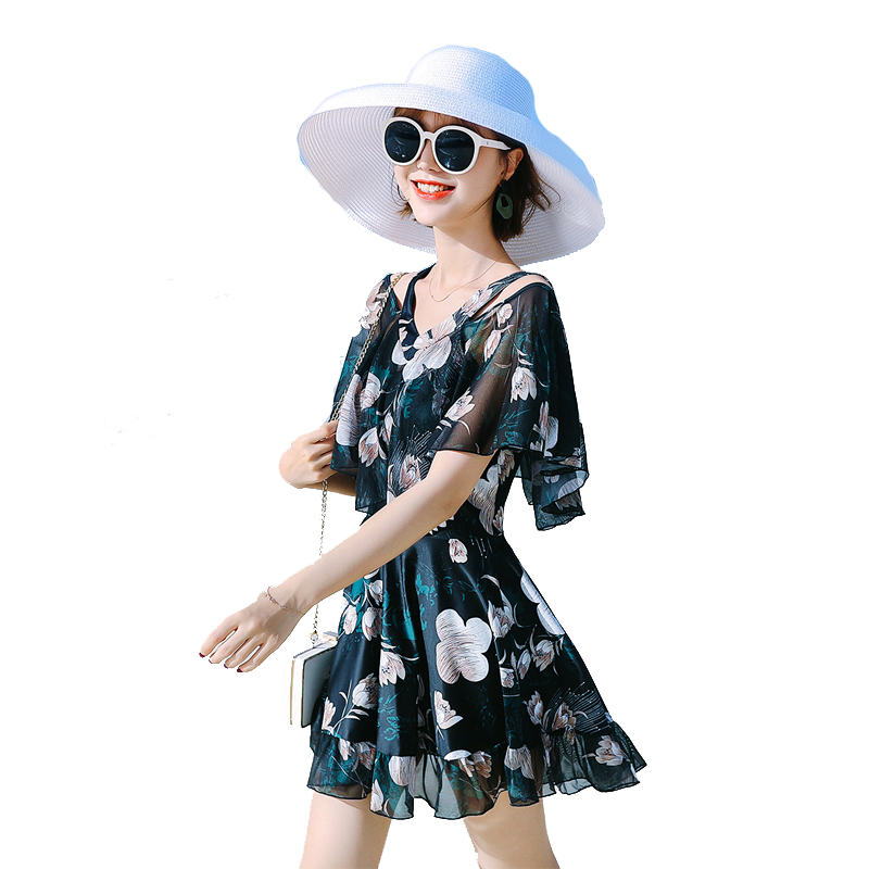 Yifu One-Piece Swimsuit for Women, Boyshort Style, Conservative, Slimming, Tummy Control, Sexy, Push-Up for Small Chest, Suitable for Hot Springs And Plus Sizes