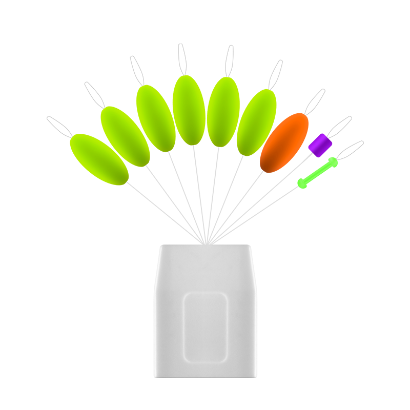 Minjianyiren Fishing Seven-Star Float, Highly Sensitive for Wild Fishing, Traditional 7-Star Float, Bobber, Shallow Water Grass, Stream And River Set