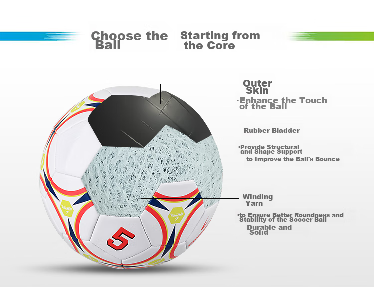 EVERVON Soccer Ball for Children And Adults, Training Standard, Durable Machine-Stitched Football, Size 5 PVC Football, EFP5-883 8