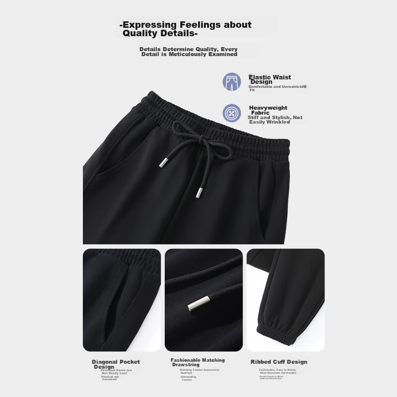 Baleno Heavy Elastic Ankle Pants for Women, Spring And Autumn 2025 New Style, Sporty Commuter Loose Versatile Casual Joggers