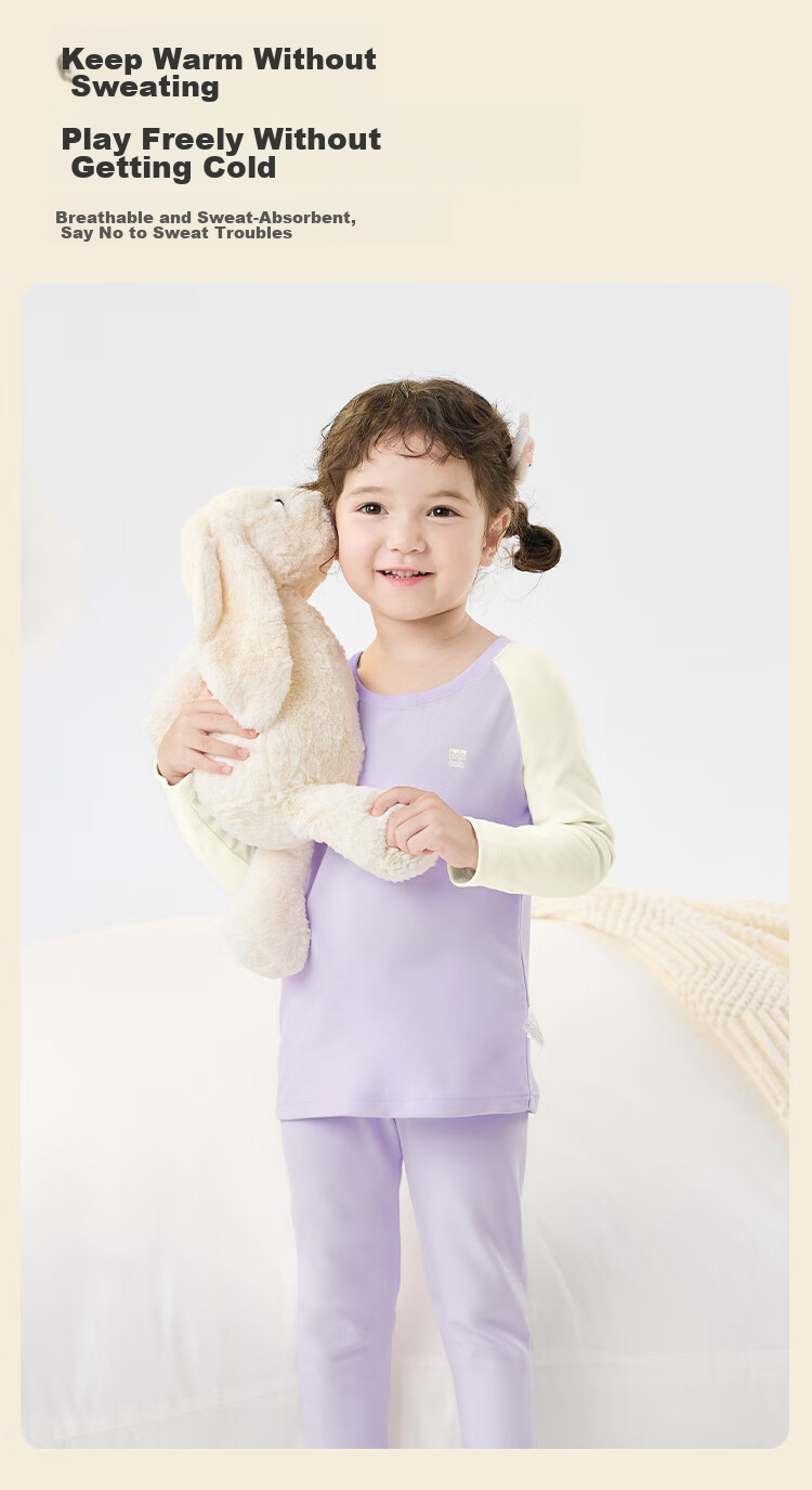 BALABALA Kids Autumn Underwear Set Boys Thermal Underwear Girls Pajamas Antibacterial for Small, Medium, Large Children 209325169204 5