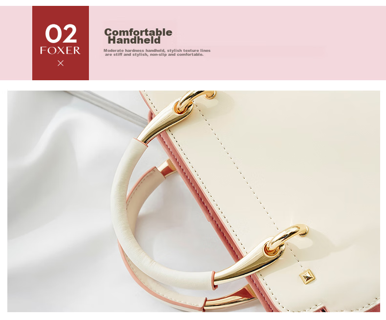 FOXER Leather Women's Handbag, Large Capacity Tote Bag, Shoulder Bag, Crossbody Bag, Light Luxury Valentine's Day Gift 7