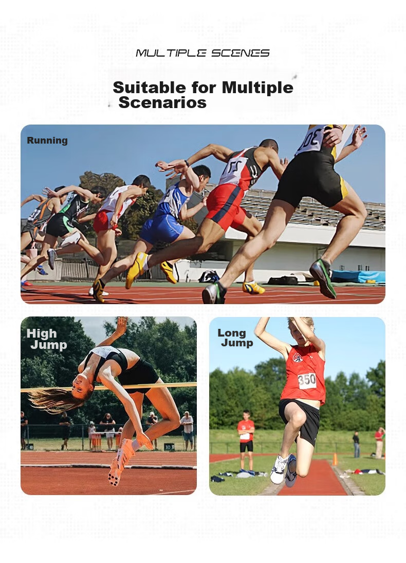 Li-Ning Track Shoes Professional Spikes Thick-Soled for Youth And Adults Short Medium Long-Distance Running Spikes for Physical Exams, High School Entrance Exams, And Long Jump Competitions 20