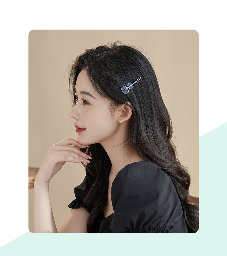 CHIMERA Violin Hair Clip, Stylish Korean Version Bangs Clip, Side Clip, Barrette for Girls, Birthday Gift 1