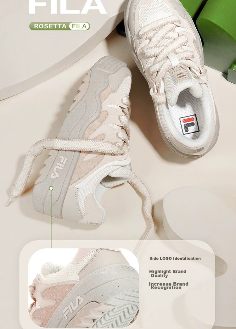 FILA Colorful Shoes | Women's Sneakers, Breathable Casual Thick-Soled Heightening Shoes, Urban Walking Shoes 8