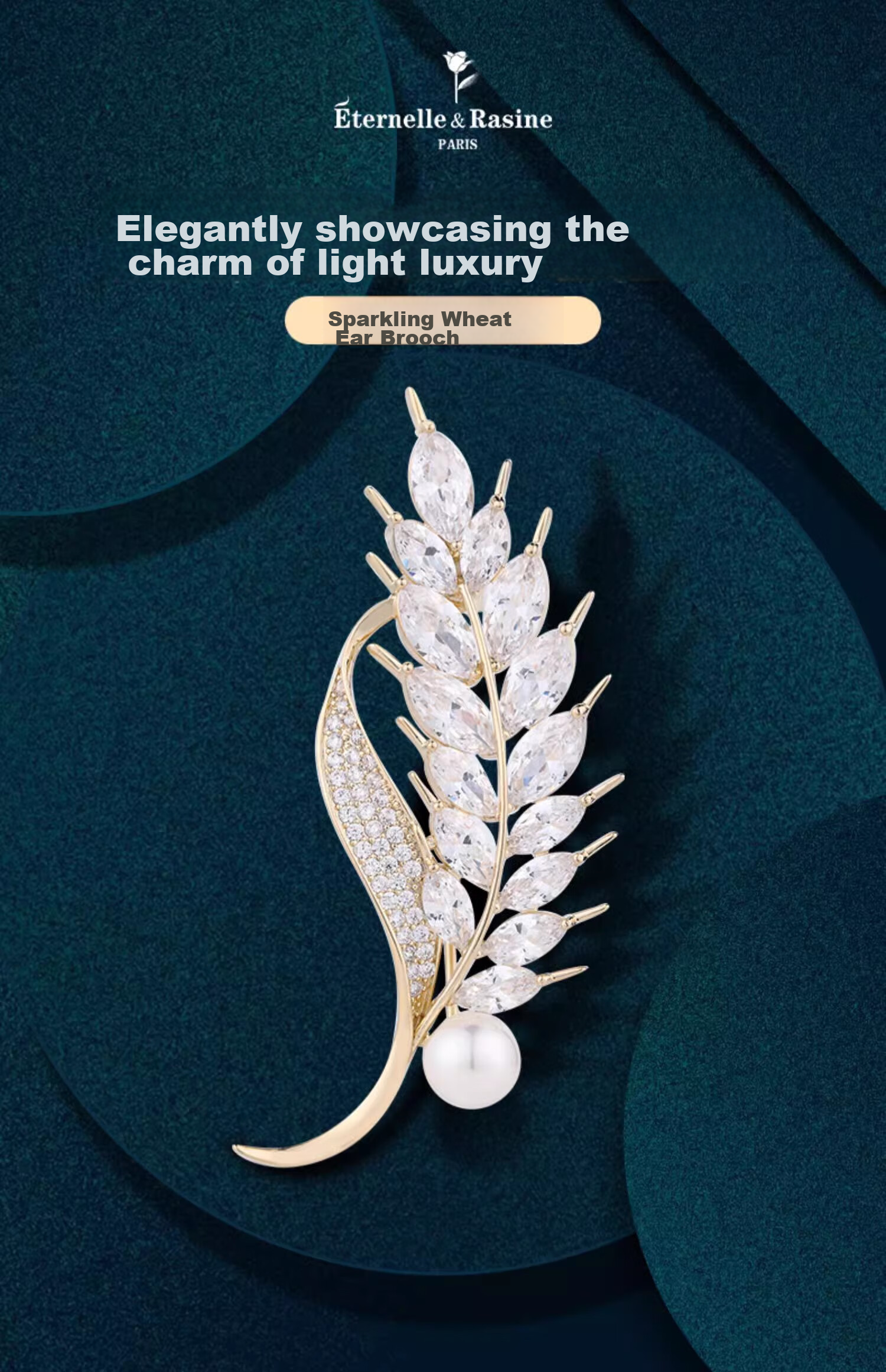 Eternelle French Eternal Wheat Ear Brooch, Elegant And Exquisite Accessory, Luxurious Corsage, High-End Ornament, Birthday Gift 1