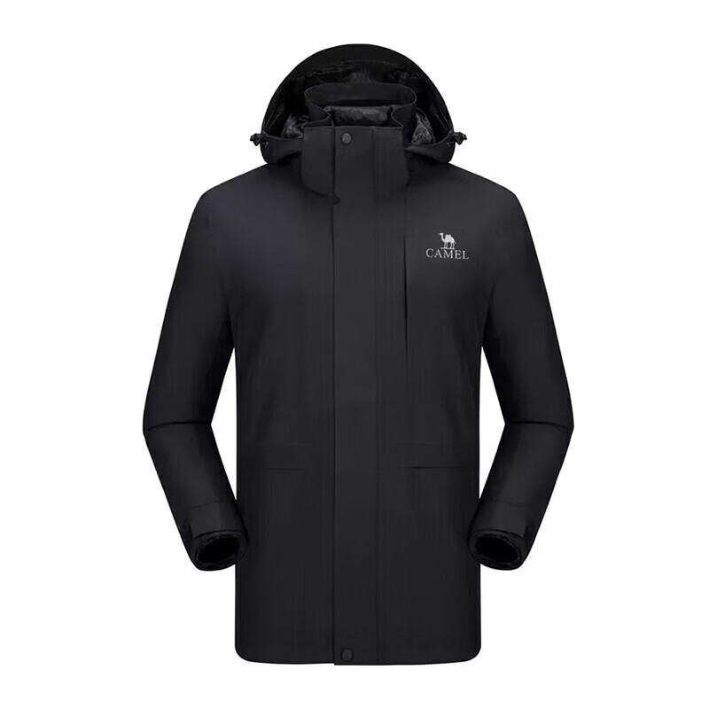 CAMEL Outdoor 3-in-1 Down Jacket for Men and Women, Detachable Ski Jacket, Outdoor Travel Outerwear A9W21a8127