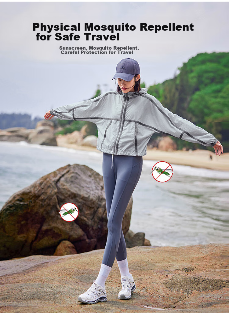 Pioneer Camp Butterfly Breathable Sun Protection Clothing for Women, Summer Outdoor New UPF50+ Sun Protection Garment, UV-Resistant Lightweight Jacket 6