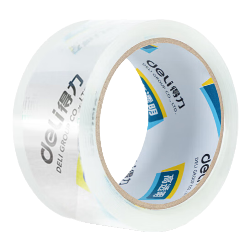 Deli High-Quality Transparent Packing Tape/Strapping Tape, 60mm*50y*50um (45.7m/roll), 1 Roll, Office Supplies, 30368