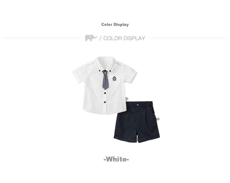DAVE & BELLA DAVE & BELLA Boys' Summer Outfit, Children's Preppy Stylish Clothing, Baby Boy Short-Sleeve Shorts Two-Piece Set 5