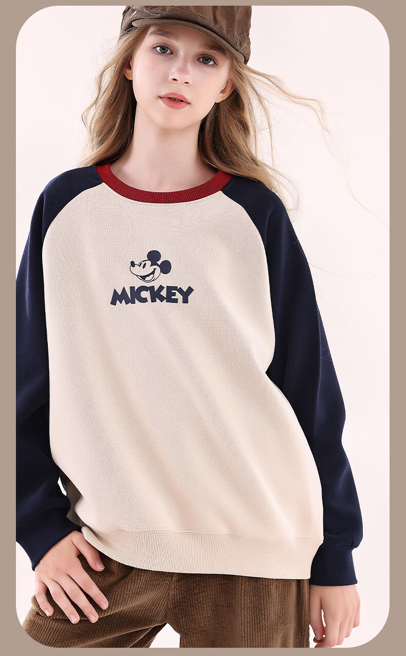 Disney Children's Sweatshirt, Girls' Autumn Top for Older Kids, Stylish Preppy Outfit for Girls, DS022 Navy Blue, 150cm 8