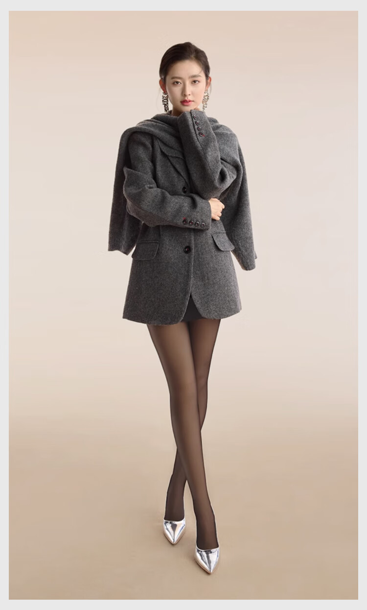 JOAE Black Sheer Skin-Lightening Leg Slimming Base Layer Pants for Women, Spring And Autumn Thin Fleece Warm Black Silk Pantyhose, Shiny Stockings 15