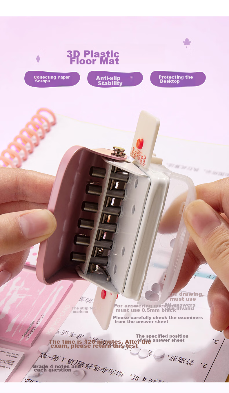 KW-Trio [Popular Product] A520/B526/A430 Multi-Hole Punch, Learning Tool for Binding Loose-Leaf Papers, 6-Hole Punch, Hole Maker 16