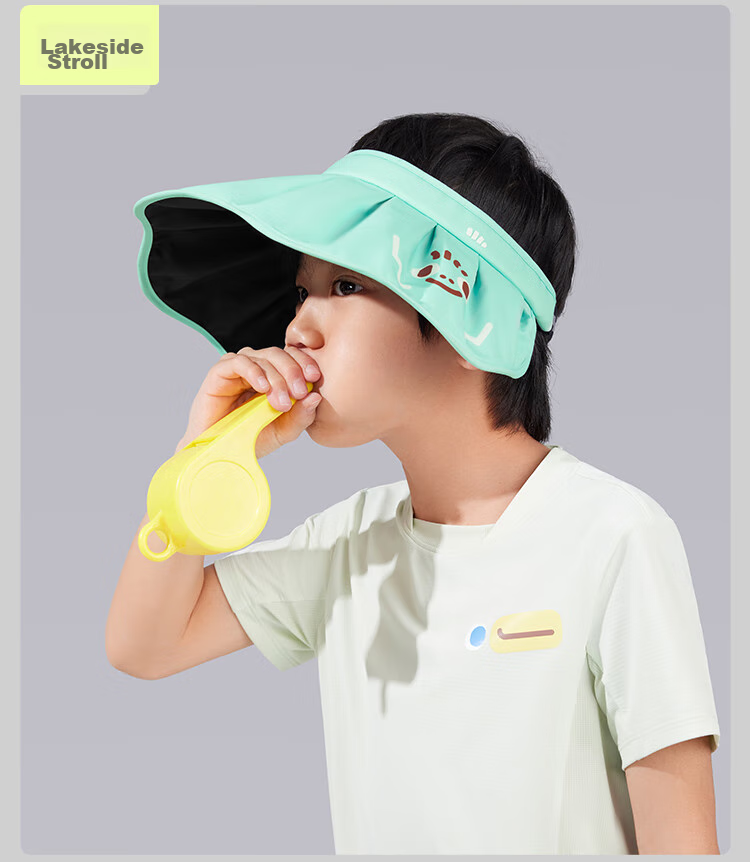 Beneunder Children's Sun Protection Hat Sunshade Cap Open Top Hat Unisex Kids Black Coated Shell Hat BM552 Assorted Gummies 50-54cm 32
