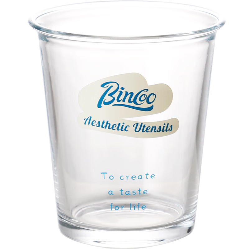 Bincoo Glass Coffee Mug, Home Use, Ice Americano Transparent Cup, Exquisite Latte Cup, Dirty High-Value Water Cup